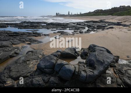 Vue sur Shelly Beach en Afrique du Sud Banque D'Images