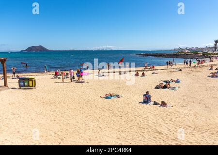 Playa de la Goleta, Corralejo, Fuerteventura, Iles Canaries, Royaume d'Espagne Banque D'Images