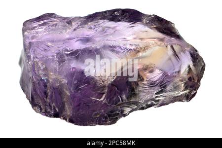 Amétrine (forme de quartz - mélange d'améthyste et de citrine) parfois connue sous le nom de trystine ou boliviante (c2cm à travers) Banque D'Images