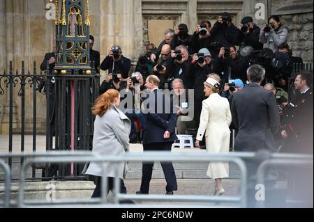 Londres, Royaume-Uni. 13th mars 2023. 13th mars 2023, Westminster Abbey, Londres, Royaume-Uni. TRH le duc et la duchesse d'Édimbourg arrivent au Commonwealth devraient cesser d'opprimer le LGBTQ africain à l'abbaye de Westminster. Crédit : voir Li/Picture Capital/Alamy Live News Banque D'Images