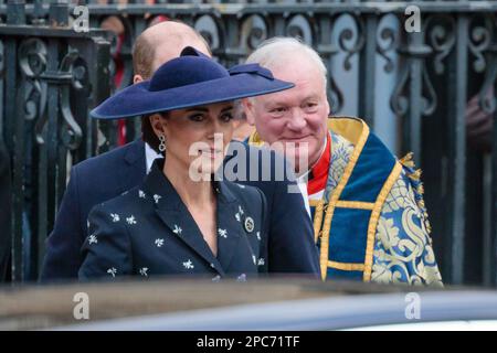 Westminster, Londres, Royaume-Uni. 13th mars 2023. TRH, prince et princesse de Galles, assiste à un service pour le Commonwealth Day à l'abbaye de Westminster. Photo par Amanda Rose/Alamy Live News Banque D'Images