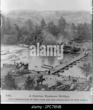 Un pont ponton en toile. Collection de photographies de guerre civile , original négatif : LC-B811-746. Ponton Bridges, Virginie, Jericho Mills, 1860-1870, soldats, Union, Virginie, Jericho Mills, 1860-1870, Rivers, Virginia, Jericho Mills, 1860-1870, Wilderness, Battle of the, Va, 1864, États-Unis, Histoire, Guerre civile, 1861-1865, Engineering & Construction, Virginie, Jericho Mills, États-Unis, Histoire, Guerre civile, 1861-1865, Transports, Virginie, Jericho Mills, États-Unis, Histoire, Guerre civile, 1861-1865, Personnel militaire, Union, Virginie, Jericho Mills, North Anna River (Virginie), 1860-1870. Banque D'Images