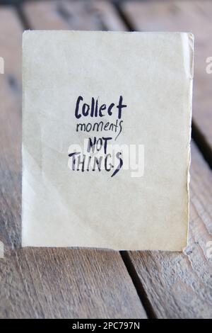 Citations motivationnelles. L'inscription sur l'étiquette. Style vintage. Banque D'Images