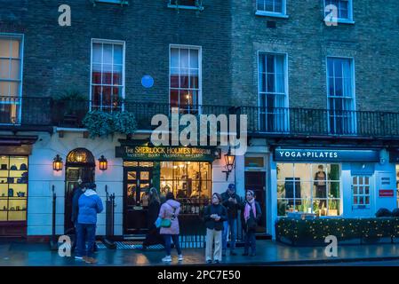 The Sherlock Holmes Museum à Baker St, Londres, Angleterre, Royaume-Uni Banque D'Images