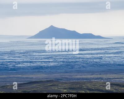 Heroubreio, Herdubreid, volcan de la Table en Islande, Highlands, Islande Banque D'Images