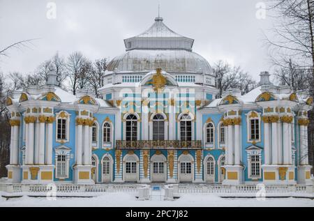 L'Hermitage, un bâtiment à Pouchkine, un pavillon baroque dans le parc Catherine à Tsarskoye Selo Banque D'Images