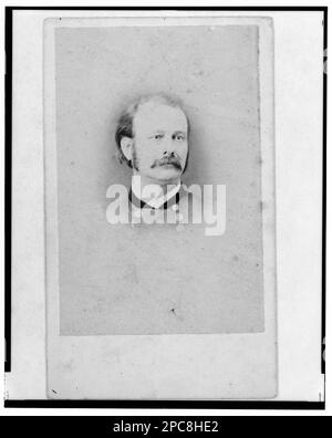 Major général Lovell H. Rousseau, officier syndical, portrait de buste, face à l'avant. Titre conçu par le personnel de la Bibliothèque, dans: Adolph Metzner album photo ., no 7, copie laser couleur de référence de substitution, montrant le recto et le verso de la photo, classé avec les aides à la recherche pour LE LOT 8751 dans la salle de lecture P&P. Rousseau, Lovell Harrison, 1818-1869, Military service, États-Unis, Histoire, Guerre civile, 1861-1865, officiers militaires, Union. Banque D'Images