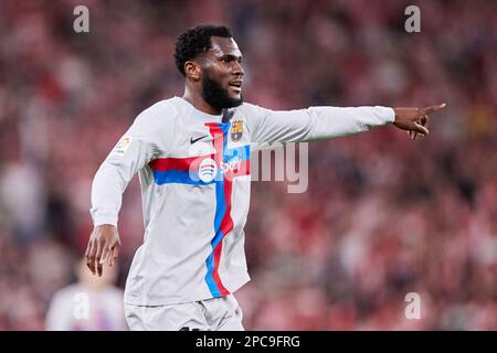 Franck Kessie du FC Barcelone pendant le championnat d'Espagne la Ligue de football match entre le club d'athlétisme et le FC Barcelone sur 12 mars 2023 à San Mames à Bilbao, Espagne - photo: Ricardo Larreina/DPPI/LiveMedia Banque D'Images