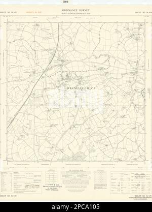 Ordnance Survey Sheet SO56NW Herefordshire Brimfield Little Hereford 1970 map Banque D'Images