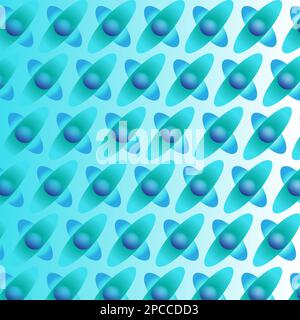 Motif d'objets cosmiques sans couture sur fond bleu Banque D'Images