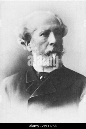 Le compositeur français EDOUARD LALO ( 1823 - 1892 ). Compositeur d'Opéra , chansons et musique instrumentale , La SYMPHONIE ESPAGNOLE pour violon et orchestre - COMPOSIORE - MUSICA CLASSICA - classique - musicista - COMPOSIORE - MUSIcista - MUSICA CLASSICA - CLASSIQUE - PORTRAIT - RITRATTO- barba - barbe - uomo anziano vecchio - ancien vieil homme - COMPCravatta - cravate - collier - Colletto - OPÉRA LIRICA --- ARCHIVIO GBB Banque D'Images