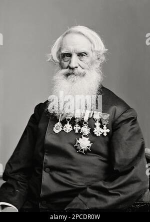 1870 CA, USA : l'inventeur américain du télégraphe SAMUEL Finley Breese MORSE ( 1791 - 1872 ). Photo de Mathew B. Brady ( 1823 ca - 1896 ). Était un peintre américain de portraits et de scènes historiques, le créateur d'un système télégraphique à fil unique. - Foto storiche - foto storica - scienziato - scientifique - portrait - ritratto - SCIENZIATO - SCIENTIFIQUE - TELEGRAFO - TELEGRAPH - uomo anziano vecchio - ancien homme - médailles - medaglie - barbe - barba ---- Archivio GBB Banque D'Images