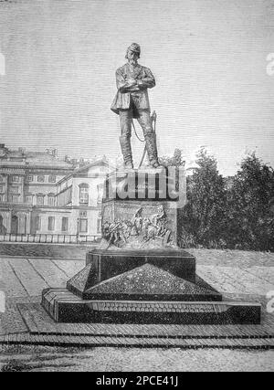 1892 , 5 juin , Milan , ITALIE : le politicien italien et général GIUSEPPE SIRTORI ( 1813 - 1874 ), ami du patriote italien GIUSEPPE GARIBALDI ( 1807 - 1882 ). Portrait gravé du monument du magazine italien illustré ' l'Ilustazione Italiana ' à Milan ( Giardini Pubblici di via Palestro ) avec sculpture d'ENRICO BUTTI , d'une photo de Guigoni e Bossi , Milano - POLITHO - POLITICA - POLITIC - UNITA' d' Italia - Risorgimento - foto storiche - foto storica - portrait - ritratto - ARTS - ARTE - scucultura - sculpture - monumento - garibaldino - incisione - Villa Reale - Spedizio Banque D'Images