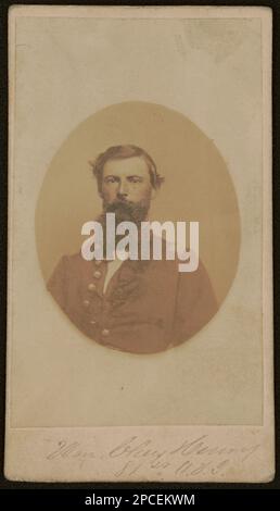 Major William Clay Henry of Co H, 81st Ohio Infantry Regiment en uniforme. Collection de photos de la guerre civile de la famille Liljenquist , pp/papier liljpaper. Henry, William Clay, 1829-1901, États-Unis, Army, Ohio Infantry Regiment, 81st (1861-1865) x People, Soldiers, Union, 1860-1870, uniformes militaires, Union, 1860-1870, États-Unis, Histoire, Guerre civile, 1861-1865, personnel militaire, Union. Banque D'Images