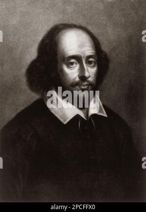 L'acteur anglais , poète et dramaturge WILLIAM SHAKESPEARE ( 1564 - 1616 ), Imprimé populaire du XIX siècle - LETTERATO - SCRITTORE - PLAYWRITER - LETTERATURA - Littérature - dramaturge - dramaturge - TEATRO - THÉÂTRE - comédiografo - POETA - POÈTE - POÉSIE - POÉSIE - TEATRO - THÉÂTRE - THÉÂTRE - THÉÂTRE - bachigi - moustache - collier - Colletto - barbe - barba ---- Archivio GBB Banque D'Images