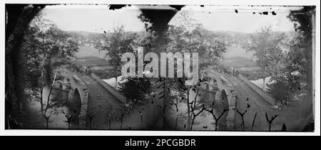 Antietam, Maryland. Pont Burnside. Photographié à partir d'un arbre ?. Photographies de guerre civile, 1861-1865 . États-Unis, Histoire, Guerre civile, 1861-1865. Banque D'Images