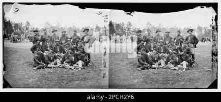 Fair Oaks, Virginie (à proximité). Officiers de brigade de l'artillerie à cheval commandés par le lieutenant-colonel William Hays. Photographies de guerre civile, 1861-1865 . États-Unis, Histoire, Guerre civile, 1861-1865, campagne péninsulaire, Va, 1862, Pennington, Alexander C. M, Tidball John C, Dennison, William N, Clarke, Robert, États-Unis, Virginia, Fair Oaks. Banque D'Images