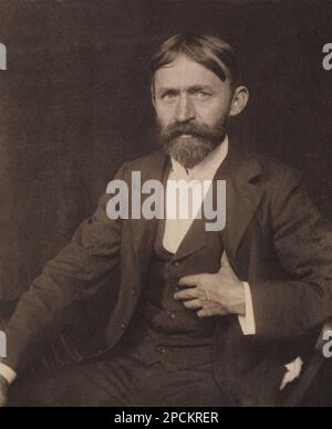 1900 CA, Etats-Unis : le peintre américain John Henry Twachtman ( 1853 - 1902 ) , photo portrait de Gertrude Kasibier - PITTORE - ARTS - ARTE - BARBA - BARBE - CRAVATTA - TIE - FOTO STORICHE - HISTOIRE ---- Archivio GBB Banque D'Images