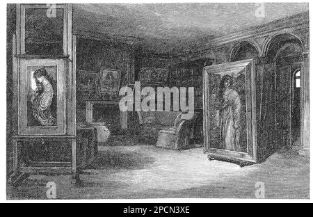 La maison-studio du scandaleux peintre britannique DANTE GABRIEL ROSSETTI ( 1828 - 1882 ), influencé par le mouvement pré-Raphaellite de BROTHERWOOD avec William Hunt , Ford Madox Brown et John Everett Millais . - PITTORE - PITTURA - ARTI VISIVE - ARTE - ARTS - ATELIER - STUDIO - bohemien - maudit - artista maledetto - Gabriele - PRERAFFAELLITISMO - PRERAPHAELITE - PRERAFFAELLITA - PRERAFFAELLISMO - PRERAPHAELISM - PRERAPHAELISMO - BRONIA - BRIFO- gravure - GBFR- Archivio- Banque D'Images