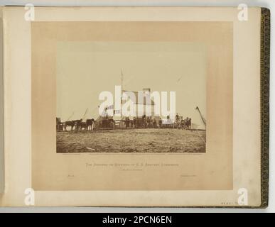 La bergerie, ou les quarts des États-Unis Commission sanitaire, Brandy Station / négatif par J. Gardner, positif par A. Gardner. Illus. Dans : le livre de croquis de la guerre de Gardner / Alexander Gardner. Washington, D.C. : Philp & Solomons, [c1866], v. 2, no 51, droit d'auteur par A. Gardner, titre de l'article. United States Sanitary Commission, 1860-1870, Etats-Unis, Histoire, Guerre civile, 1861-1865, Equipement et fournitures, Union, Virginie, États-Unis, Histoire, Guerre civile, 1861-1865, vie militaire, Union, Virginie, Tents, Virginie, Brandy Station, 1860-1870, Établissements de soins de santé, Virginie, Brandy St Banque D'Images