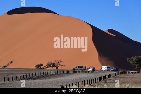 Désert du Namib Sud près de Sesriem et Sossusvlei, Dune 45Namibia, Afrique Banque D'Images