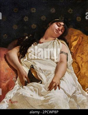 Baccante - olio su tela - Cesare Maccari -1880 - Piacenza, Galleria Ricci Oddi Banque D'Images