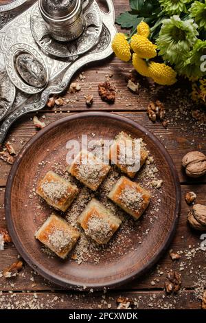 Contexte alimentaire concept de cuisine turque douce Banque D'Images