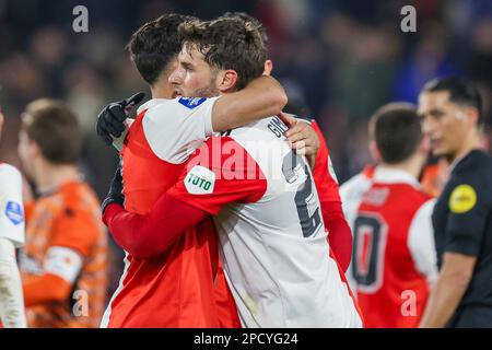 12-03-2023: Sport: Feyenoord contre Volendam ROTTERDAM, PAYS-BAS - MARS 12: Alireza Jahanbakhsh (Feyenoord Rotterdam) et Santiago Gimenez (Feyenoord Banque D'Images