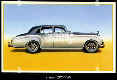 1958 Rolls-Royce Silver Cloud - car Vintage Tradecard Banque D'Images