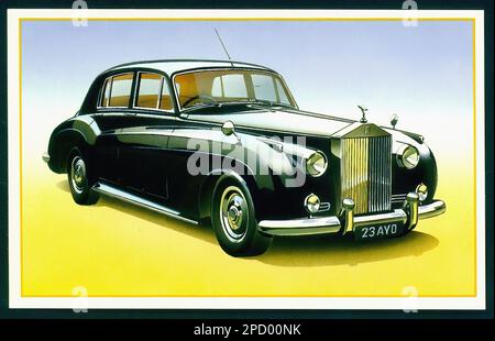 Rolls Royce, 1958 Silver Cloud - voiture Vintage British Tradecard Banque D'Images