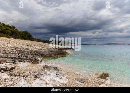 Cap Kamenjak, une zone naturelle protégée à l'extrémité sud de la péninsule d'Istrie en Croatie, en Europe Banque D'Images