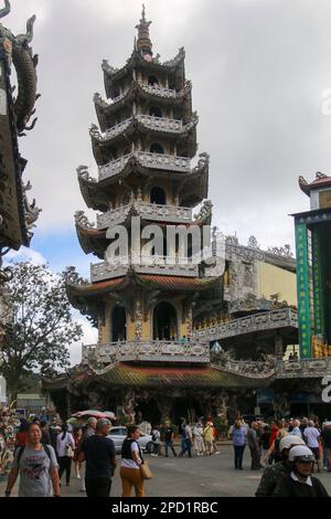 La pagode Linh Phuoc à Da Nang City, Lam Dong Province, Vietnam Banque D'Images