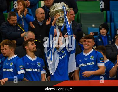 Eetu Vertainen, joueur Linfield FC. Finale de la coupe BetMcLean 2023, Linfield vs Coleraine. Stade national de Windsor Park, Belfast. Banque D'Images