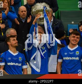 Eetu Vertainen, joueur Linfield FC. Finale de la coupe BetMcLean 2023, Linfield vs Coleraine. Stade national de Windsor Park, Belfast. Banque D'Images