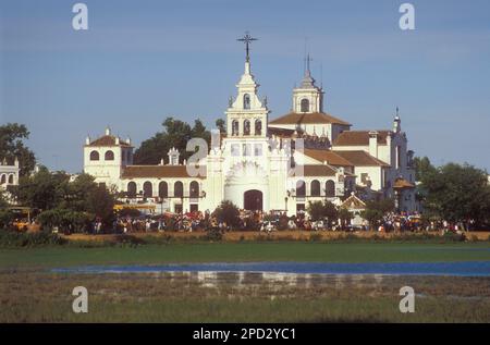 Ermita del Rocio,El Rocío, Almonte, province de Huelva, Andalousie, Espagne Banque D'Images