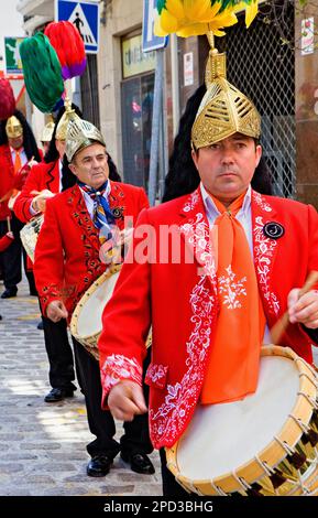 Judios (colinegros juifs à queue noire). Semaine sainte procession.Baena. La province de Córdoba. Espagne Banque D'Images