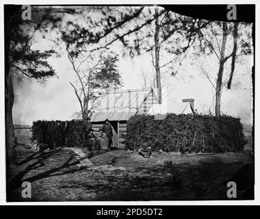 Brandy Station, Virginie. Quartier général, 5th corps d'armée. Photographies de guerre civile, 1861-1865 . États-Unis, Histoire, Guerre civile, 1861-1865. Banque D'Images