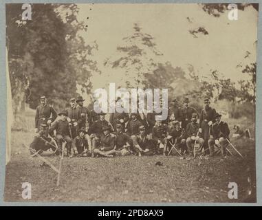 Officiers de 3D Pennsylvania Cavalry. Titre de l'article, cadeau; Col. Godwin Ordway; 1948. États-Unis, Army, Pennsylvania Cavalry Regiment, 3rd (1861-1865), États-Unis, Histoire, Guerre civile, 1861-1865. Banque D'Images