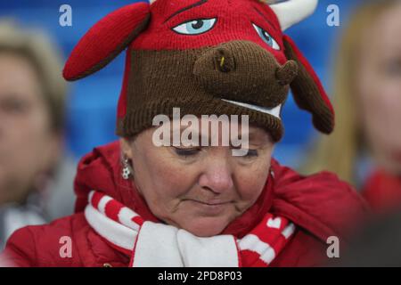 Manchester, Royaume-Uni. 14th mars 2023. Les fans de RB Leipzig arrivent avant le tour de l'UEFA Champions League de 16 Manchester City contre RB Leipzig au Etihad Stadium, Manchester, Royaume-Uni, 14th mars 2023 (photo de Mark Cosgrove/News Images) à Manchester, Royaume-Uni, le 3/14/2023. (Photo de Mark Cosgrove/News Images/Sipa USA) crédit: SIPA USA/Alay Live News Banque D'Images