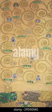 Neuf caricatures pour l'exécution d'un Frieze pour la salle à manger de la maison Stoclet à Bruxelles : partie 1, partie de l'arbre de vie 1910–1911 par Gustav Klimt Banque D'Images