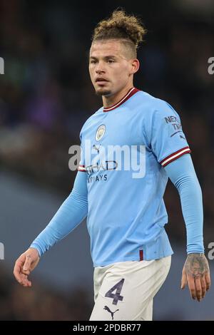 Manchester, Royaume-Uni. 14th mars 2023. Kalvin Phillips n°4 de Manchester City lors de la manche de la Ligue des champions de l'UEFA de 16 Manchester City contre RB Leipzig au stade Etihad, Manchester, Royaume-Uni, 14th mars 2023 (photo de Mark Cosgrove/News Images) crédit: News Images LTD/Alay Live News Banque D'Images