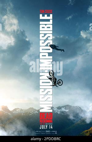DATE DE SORTIE: 14 juillet 2023 TITRE: Mission: Impossible Dead Reckoning partie l. STUDIO: Paramount Pictures. DIRECTEUR: Christopher McQuarrie. PLOT: Septième entrée dans la série Mission de longue durée: Impossible. AVEC: Poster Art. (Credit image: © Paramount Pictures/Entertainment Pictures/ZUMAPRESS.com) USAGE ÉDITORIAL SEULEMENT! Non destiné À un usage commercial ! Banque D'Images