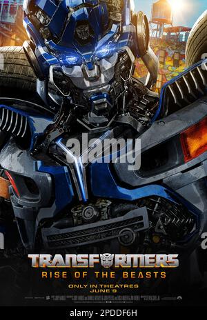 DATE DE SORTIE: 9 juin 2023 TITRE: Transformers: Montée des bêtes. STUDIO: Paramount Pictures. DIRECTEUR: Steven Caple Jr.. TRACÉ : tracé inconnu. Basé sur le spinoff 'Beast Wars' des 'Transformerss' qui comprend des robots qui se transforment en animaux robotisés. AVEC: Optimus Prime. (Credit image: © Paramount Pictures/Entertainment Pictures/ZUMAPRESS.com) USAGE ÉDITORIAL SEULEMENT! Non destiné À un usage commercial ! Banque D'Images