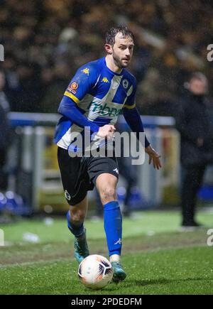 Chester, Cheshire, Angleterre. 14th mars 2023. Adam Thomas de Chester sur le ballon, pendant le Chester football Club V Peterborough Sports football Club au Deva Stadium, dans la National League North (Credit image: ©Cody Froggatt/ Alay Live News) Banque D'Images