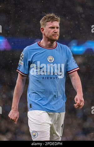 Manchester, Royaume-Uni. 14th mars 2023. Kevin de Bruyne lors de la manche de la Ligue des champions de l'UEFA de 16 leg deux matches entre Manchester City et RB Leipzig au stade Etihad sur 14 mars 2023 à Manchester, Royaume-Uni. (Photo de Richard Callis/SPP) (Richard Callis/SPP) crédit: SPP Sport Press photo. /Alamy Live News Banque D'Images