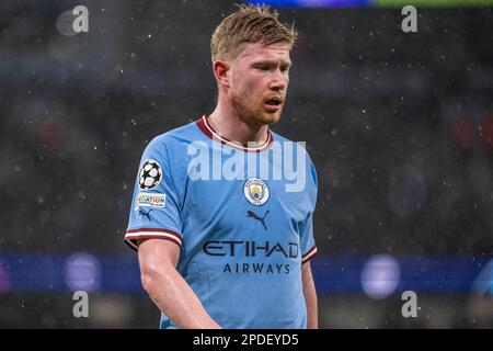 Manchester, Royaume-Uni. 14th mars 2023. Kevin de Bruyne lors de la manche de la Ligue des champions de l'UEFA de 16 leg deux matches entre Manchester City et RB Leipzig au stade Etihad sur 14 mars 2023 à Manchester, Royaume-Uni. (Photo de Richard Callis/SPP) (Richard Callis/SPP) crédit: SPP Sport Press photo. /Alamy Live News Banque D'Images