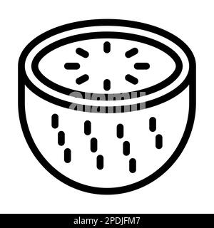 Icône kiwi Vector Thick Line pour une utilisation personnelle et commerciale. Banque D'Images