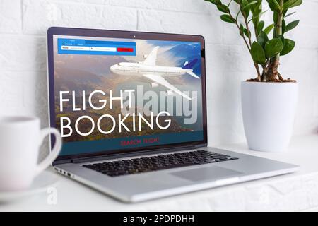 Réservation de vol du billet air Concept Banque D'Images