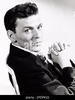 Frank Sinatra photo publicitaire - Photographie noir et blanc, Circa 1960s Banque D'Images