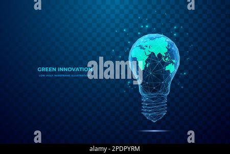 Masse à l'intérieur d'une ampoule. Hémisphère oriental numérique. Illustration de Vecteur